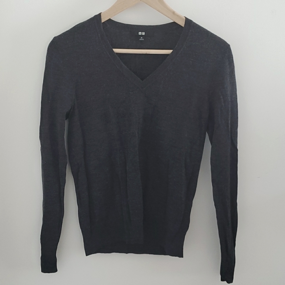 Gray wool sweater